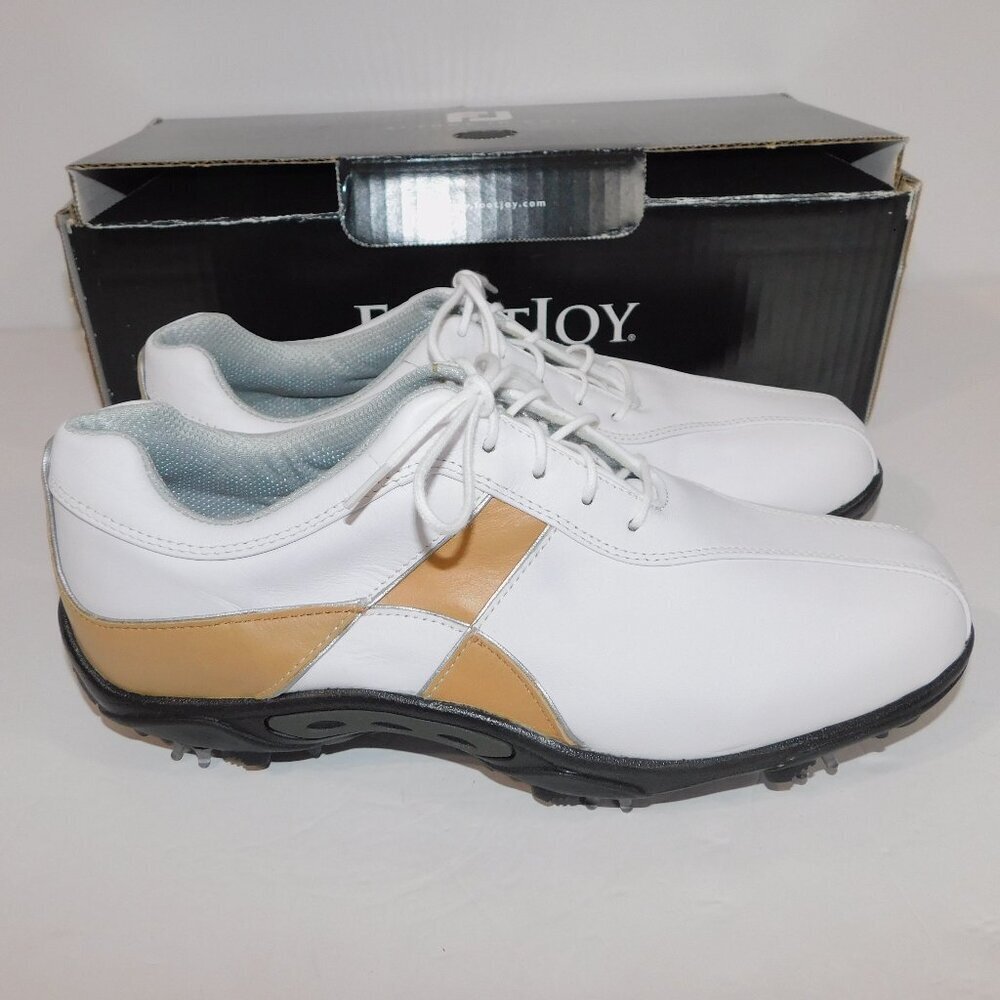 FootJoy Summer Series White Tan Lace Up Golf Shoe Womens 9.5 M FJ 98899 New Open